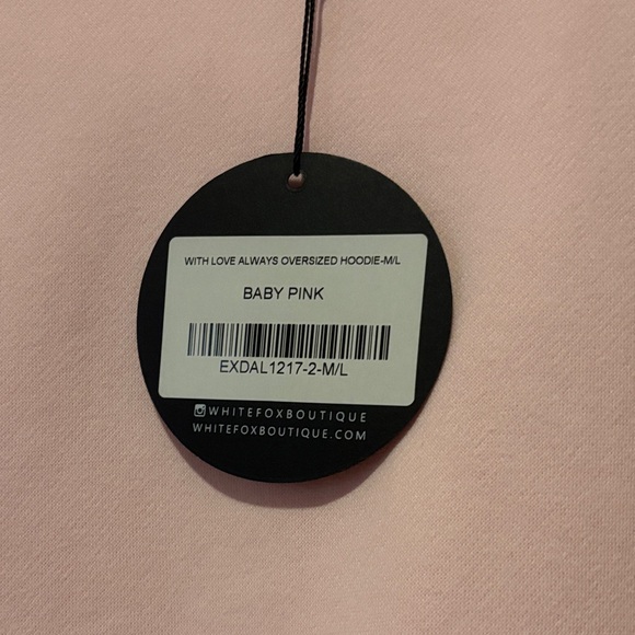 White Fox Boutique Light Pink Hoodie - Picture 2 of 3